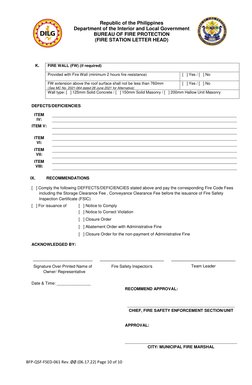 Fire Safety Inspection Checklist Philippines | PDF | Fire Sprinkler ...