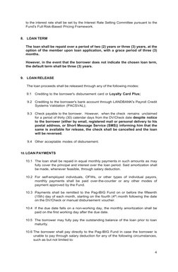 Pag-IBIG Calamity Loan Guidelines | PDF | Loans | Interest