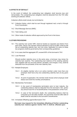 Pag-IBIG Calamity Loan Guidelines | PDF | Loans | Interest