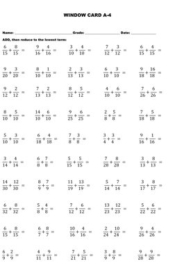 Grade 4 Window Cards: Math Operations | PDF | Arithmetic