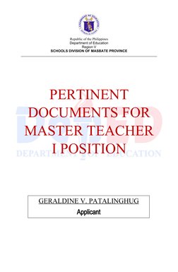 DepEd Application Cover Page Template | PDF | Social Science | Wellness