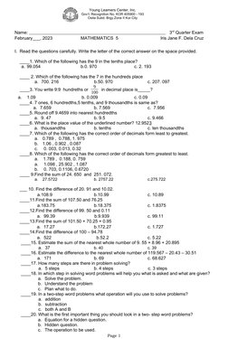 Young Learners Center, Inc.
Gov’t. Recognition No. KOR 405900 - 193
Osita Subd. Brgy.Zone II Kor.City
 Name: