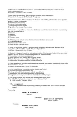 5. When a music lasted for three minutes, it is considered short for a performance in a festival. What 
property is discussed