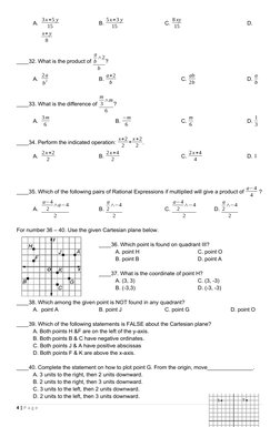 Grade 8 Math 1st Quarter Exam 2022 | PDF | Cartesian Coordinate System ...