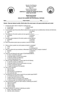 Republic of the Philippines
Department of Education
Region XII
Division of South Cotabato
Polomolok North District
BONIFACIO