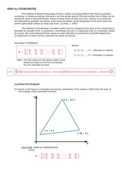 Area Calculation Using Coordinates | PDF | Area | Surveying