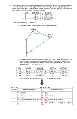 Area Calculation Using Coordinates | PDF | Area | Surveying