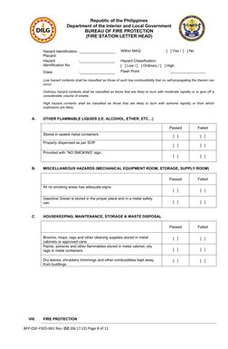 Fire Safety Inspection Checklist BFP | PDF | Fire Sprinkler System | Stairs