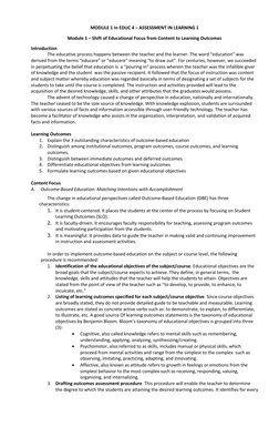 Shift from Content to Learning Outcomes | PDF | Learning | Educational ...
