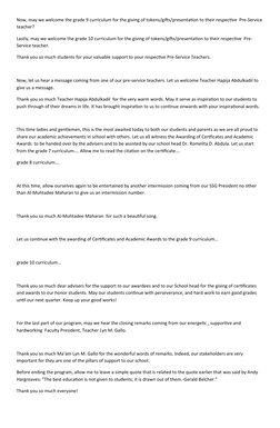Emcee Script for Recognition Day 2023 | PDF
