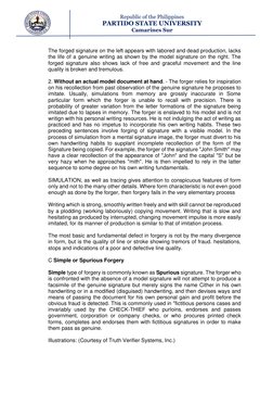 Forger Signature Signature Forgery Identification Guide | PDF | Signature | Ultraviolet