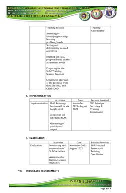 SLAC Training Proposal for Educators | PDF | Teachers | Learning