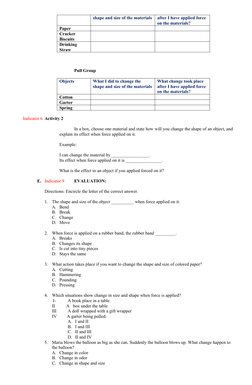 Grade 4 Science: Effects of Force Lesson | PDF | Lesson Plan | Learning
