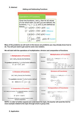 Week 3 Lesson Plan: Functions Operations | PDF | Function (Mathematics ...