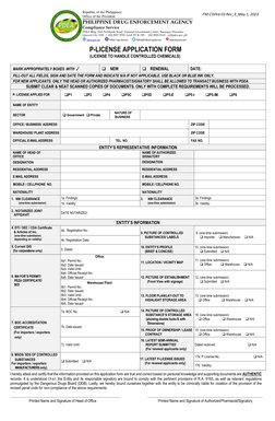 Pdea Application Form Example PDEA P-License Application Guide | PDF | Regulatory Compliance | Justice