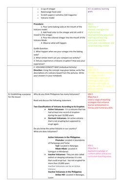 Grade 9 Volcanoes Lesson Plan | PDF | Volcano | Types Of Volcanic Eruptions