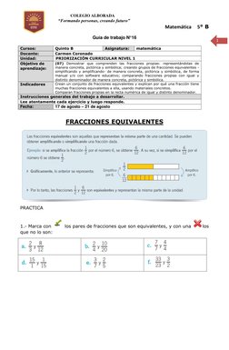 COLEGIO ALBORADA 
           “Formando personas, creando futuro” 
                            Matemáti