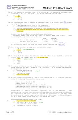 CPA Review Batch 45 Pre-Board Exam | PDF | Cost | Equity (Finance)