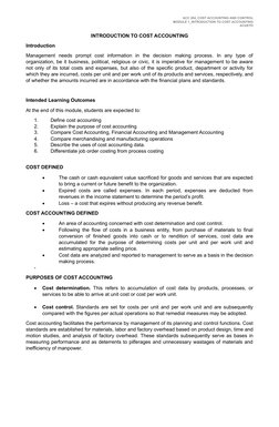 Introduction to Cost Accounting | PDF | Cost Accounting | Cost