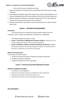 Introduction to Information Management | PDF | Information System ...