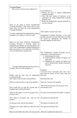 Grade 8 Lesson on Counting Principles | PDF | Numbers | Lesson Plan