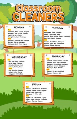 MONDAY
Boys
Abonitalla, Rhod Louisse, Fragata
Abringab, Kent Jezriel, Legaspi
Aguid, Bernard, Payla
Macapobres, Lyx, Macapaya