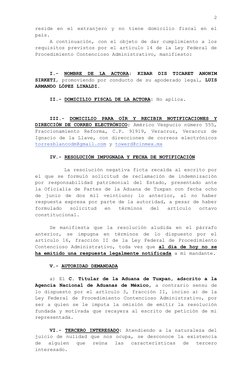 reside en el extranjero y no tiene domicilio fiscal en el
país.
A continuación, con el objeto de dar cumplimiento a los
requi