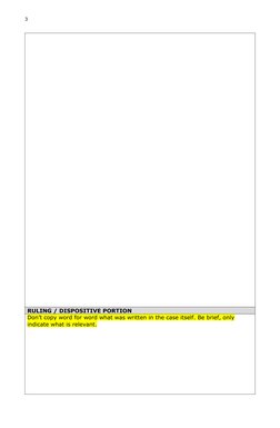 Case Digest Template and Format Guide | PDF