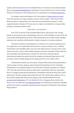 typically called the Deep Structure (in the Standard Theory) or D-structure (in the extended standard 
theory or government a