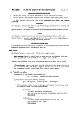 Standard Costs and Variance Analysis | PDF | Cost Accounting | Labour ...