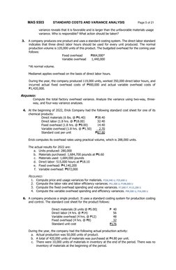 Standard Costs and Variance Analysis | PDF | Cost Accounting | Labour ...