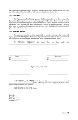Loan Collateral Form.pdf Loan Agreement with Collateral Sample | PDF | Loans | Interest