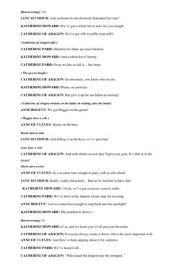 Six Script Six The Musical Full Script | PDF | Anne Boleyn