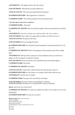 Six Script Six The Musical Full Script | PDF | Anne Boleyn