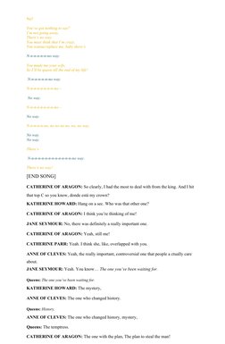 Six Script Six The Musical Full Script | PDF | Anne Boleyn