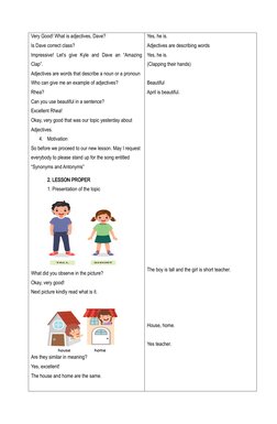 Grade 2 Synonyms and Antonyms Lesson Plan | PDF | Adjective | Lesson Plan