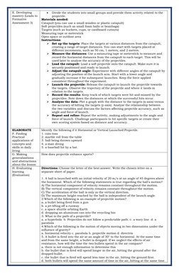 Projectile Motion Lesson Plan for Grade 9 | PDF | Mechanics | Applied ...