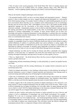 • Web 2.0 refers to the second generation of the World Wide Web. Web 2.0 includes features and
functionality that were not av