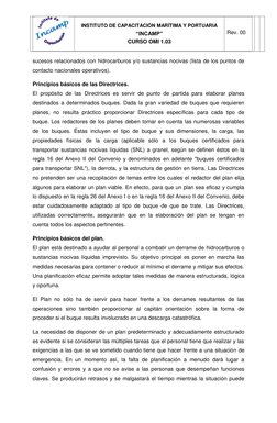 INSTITUTO DE CAPACITACIÓN MARÍTIMA Y PORTUARIA 
 
“INCAMP” 
 
CURSO OMI 1.03 
 
 
 
Rev. 00 
 
  
 
sucesos relacionados