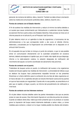 INSTITUTO DE CAPACITACIÓN MARÍTIMA Y PORTUARIA 
 
“INCAMP” 
 
CURSO OMI 1.03 
 
 
 
Rev. 00 
 
  
 
personal, de números