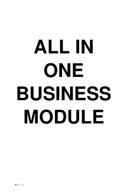  
2 | P a g e   
  
 
ALL IN   
ONE 
BUSINESS 
MODULE   
   
   
   
   
   
   
   
   
   
   
   
   
   
 
