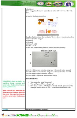 Energy Transformation Lesson Plan Grade 9 | PDF | Learning ...