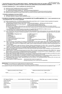 CSE-PR Application Form Instructions | PDF | Identity Document