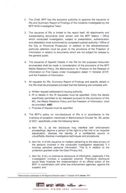 BFP Guidelines for Investigation Reports 2024 | PDF | Freedom Of ...