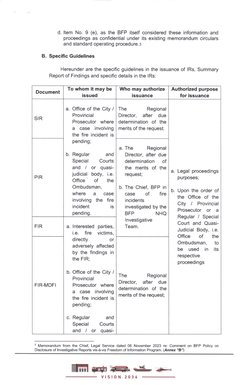 BFP Guidelines for Investigation Reports 2024 | PDF | Freedom Of ...