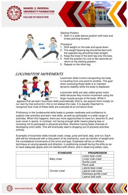 1 
 
 
 
 
 
 
 
 
 
COLLEGE OF EDUCATION 
 
 
 
 
 
 
 
Starting Position 
1. Start in a wide stance position with toes and