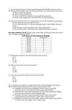 Grade 10 Math 4th Quarter Exam Guide | PDF | Percentile