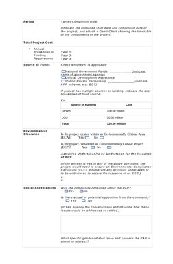 Project Profile Template for Proposals | PDF
