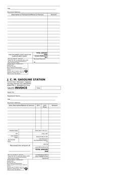 BIR Service Invoice Samples Philippines | PDF | Value Added Tax | Receipt