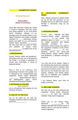Emcee Script for Recognition Day 2025 | PDF